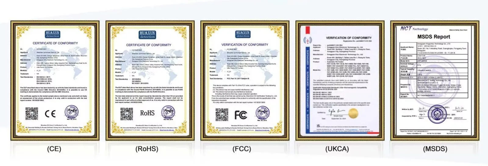 Factory Certificates
