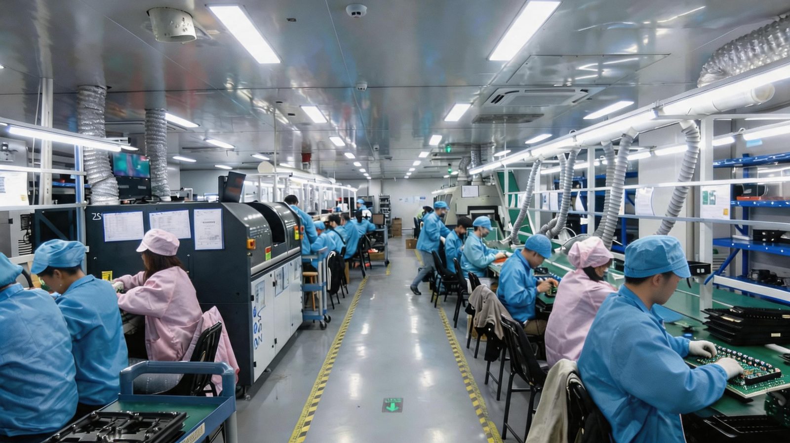 Lumotix production line workers
