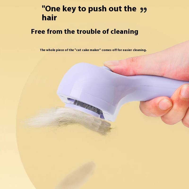 Pet grooming comb in hand for daily brushing