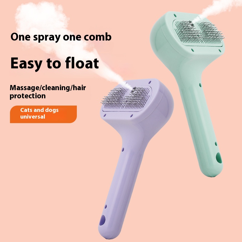 Pet grooming comb color options green and purple