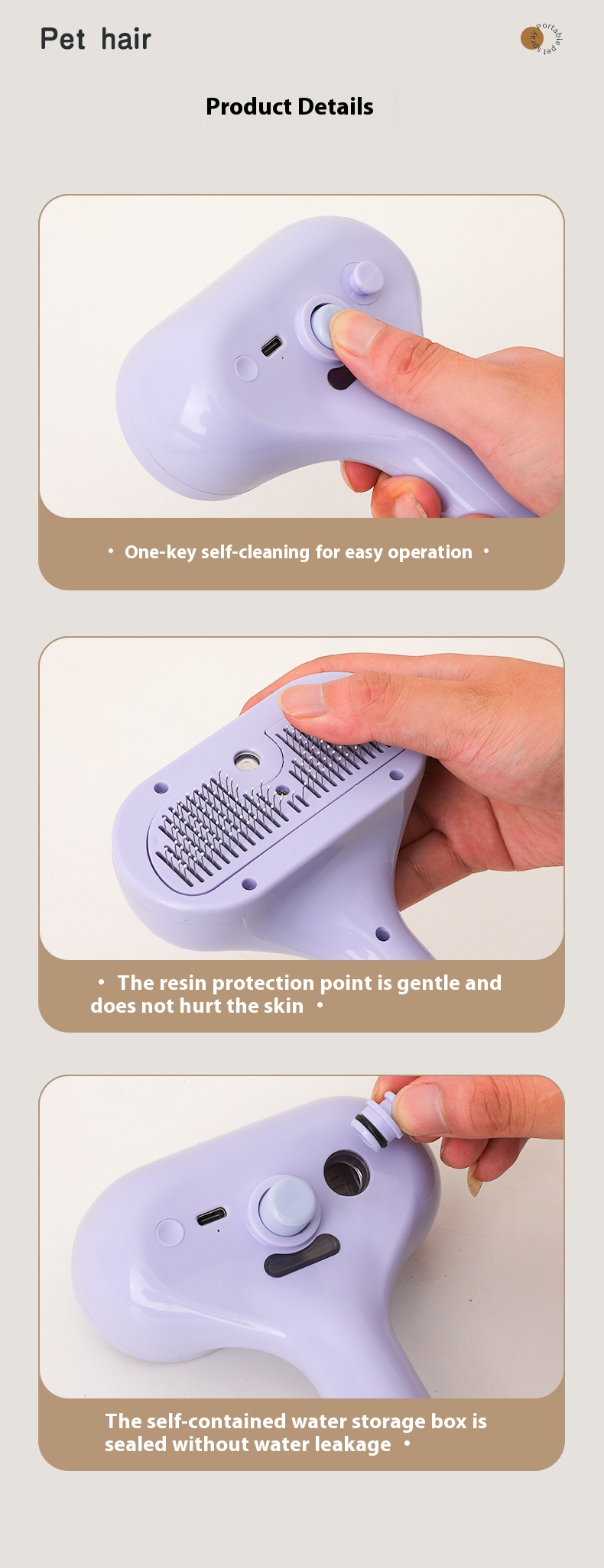 Pet grooming comb product detail
