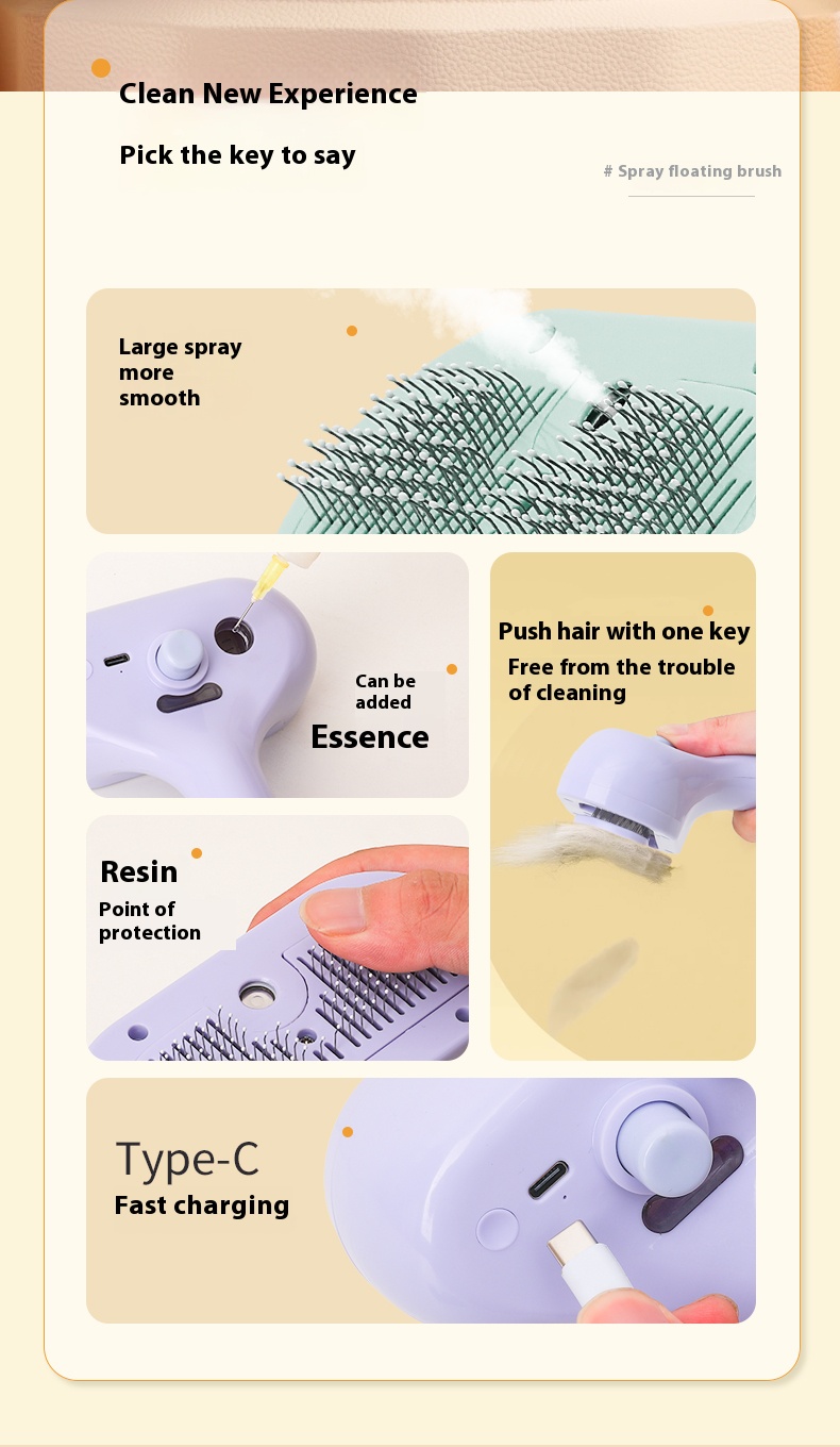 Pet grooming comb product detail