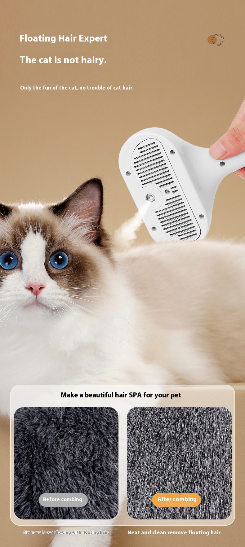 Pet grooming comb product detail