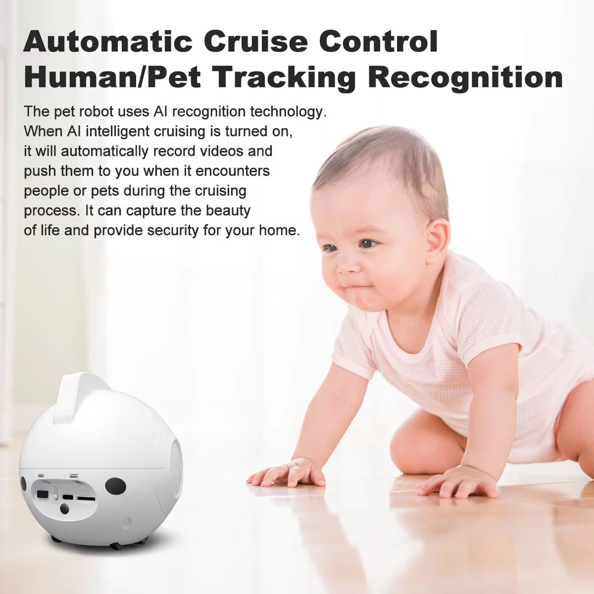 Motion detection security alarm pet robot